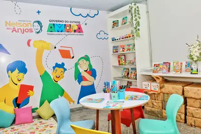 Espaço de leitura para as crianças