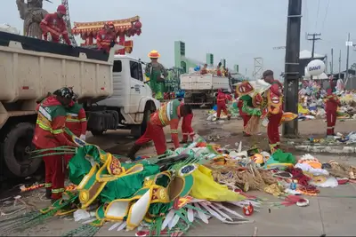 notícia: Governo do Estado realiza limpeza do Sambódromo de Macapá após desfiles das escolas de samba