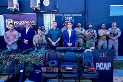 notícia: 'Ajuda a desvendar crimes e contribui para investigações', ressalta governador Clécio Luís em entrega de equipamentos à Polícia Civil