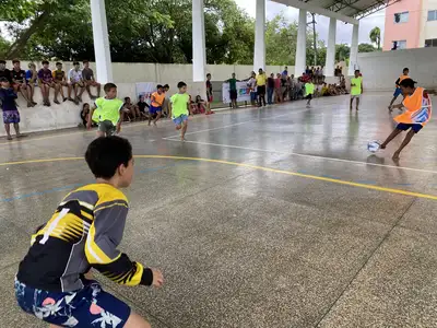 notícia: ‘Espero mais ações assim pra gente brincar, aprender e sonhar’, diz jogador infantil em torneio no aniversário do Residencial Vila das Oliveiras
