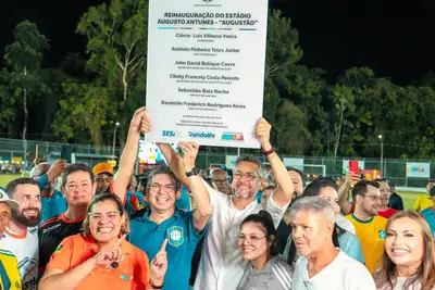 notícia: ‘Estamos devolvendo um patrimônio histórico do esporte de Santana e do Amapá’, diz governador Clécio Luís ao entregar novo Augusto Antunes 
