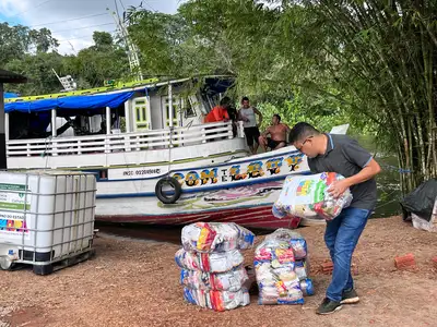 notícia: Governo do Amapá entrega kits do programa Amapá Sem fome para 67 aldeias indígenas em Oiapoque
