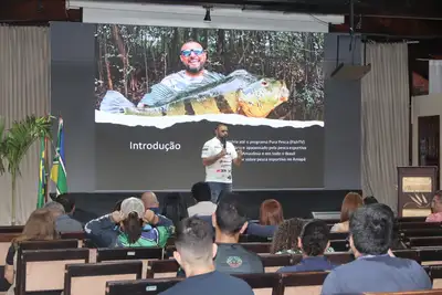 galeria:   Palestra - O Futuro da Pesca Esportiva no Amapá por Eduardo Monteiro, apresentador de TV, influencer, empresário e consultor do seguimento de Pesca Esportiva