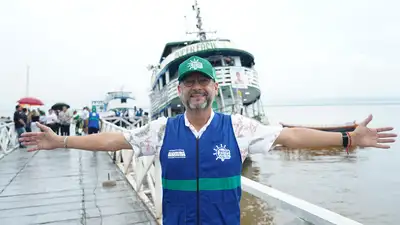 notícia: ‘Barco da cidadania que leva dignidade e inclusão’, celebra governador no lançamento do Super Fácil das Águas