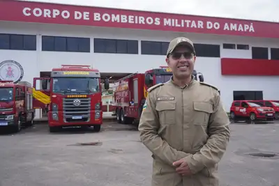 Foto: Netto Lacerda/Agência Nagib Tenente-coronel Fábio Coelho, diretor de Segurança Contra Incêndio e Pânico do CMB/AP