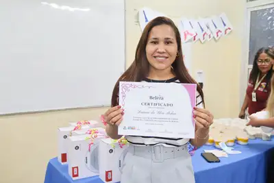 notícia: ‘O que aprendi aqui levarei para a vida toda’, diz moradora do Residencial Macapaba sobre curso promovido pelo Governo do Amapá