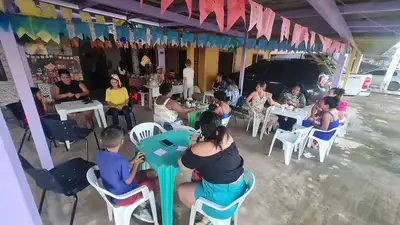 notícia: Arraiá Delas: Governo do Amapá leva momento de descontração para mulheres atendidas pelo Cram de Laranjal do Jari