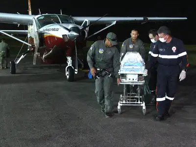 galeria: Serviço Aeromedico GTA SAMU Transferência de um Bebê em uma Incubadora Vindos de Laranjal do Jari