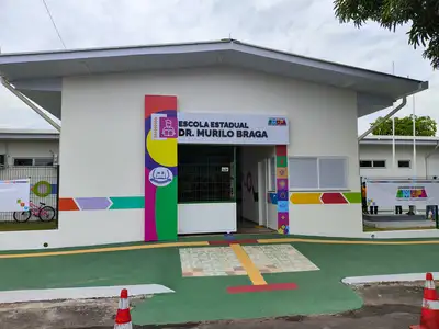 notícia: Em clima de festa, Governo do Amapá entrega Escola Dr. Murilo Braga totalmente reconstruída e modernizada em Mazagão
