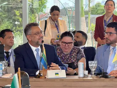 notícia: ‘Demonstra a unidade do Brasil em favor da COP30 na Amazônia’, diz governador do Amapá na 18ª Reunião do Fórum Nacional de Governadores, em Belém