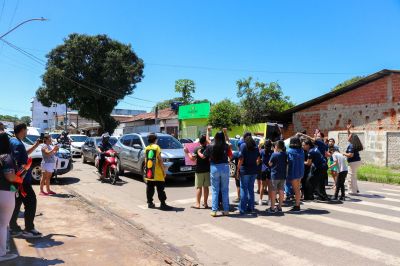 notícia: Maio Amarelo: projeto Samuzinho promove blitz educativa para condutores no bairro Pacoval, em Macapá